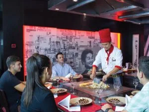 Live cooking, show and taste